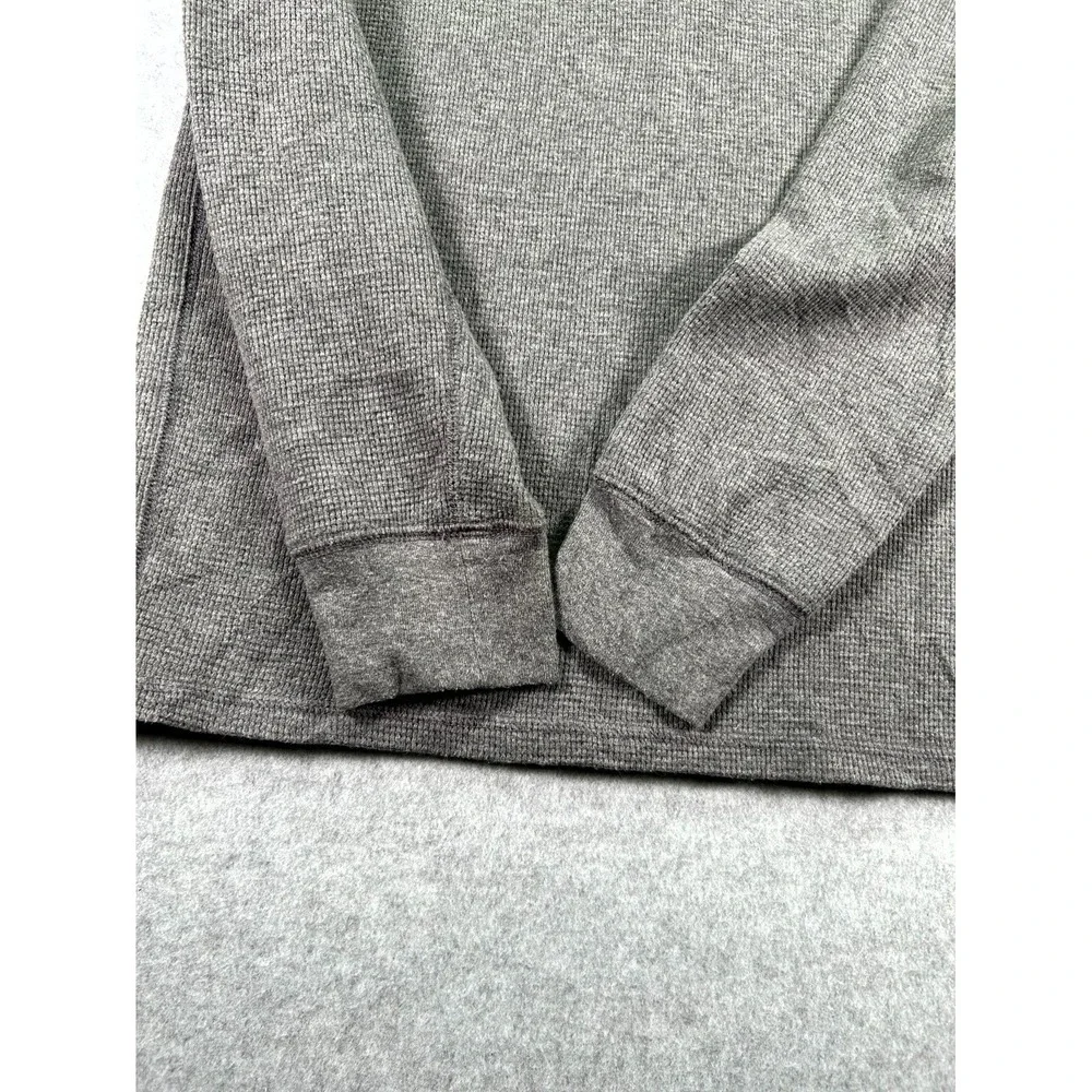 Polo Ralph Lauren Sleepwear Shirt Men's Small Gray Waffle Knit Embroidered Logo